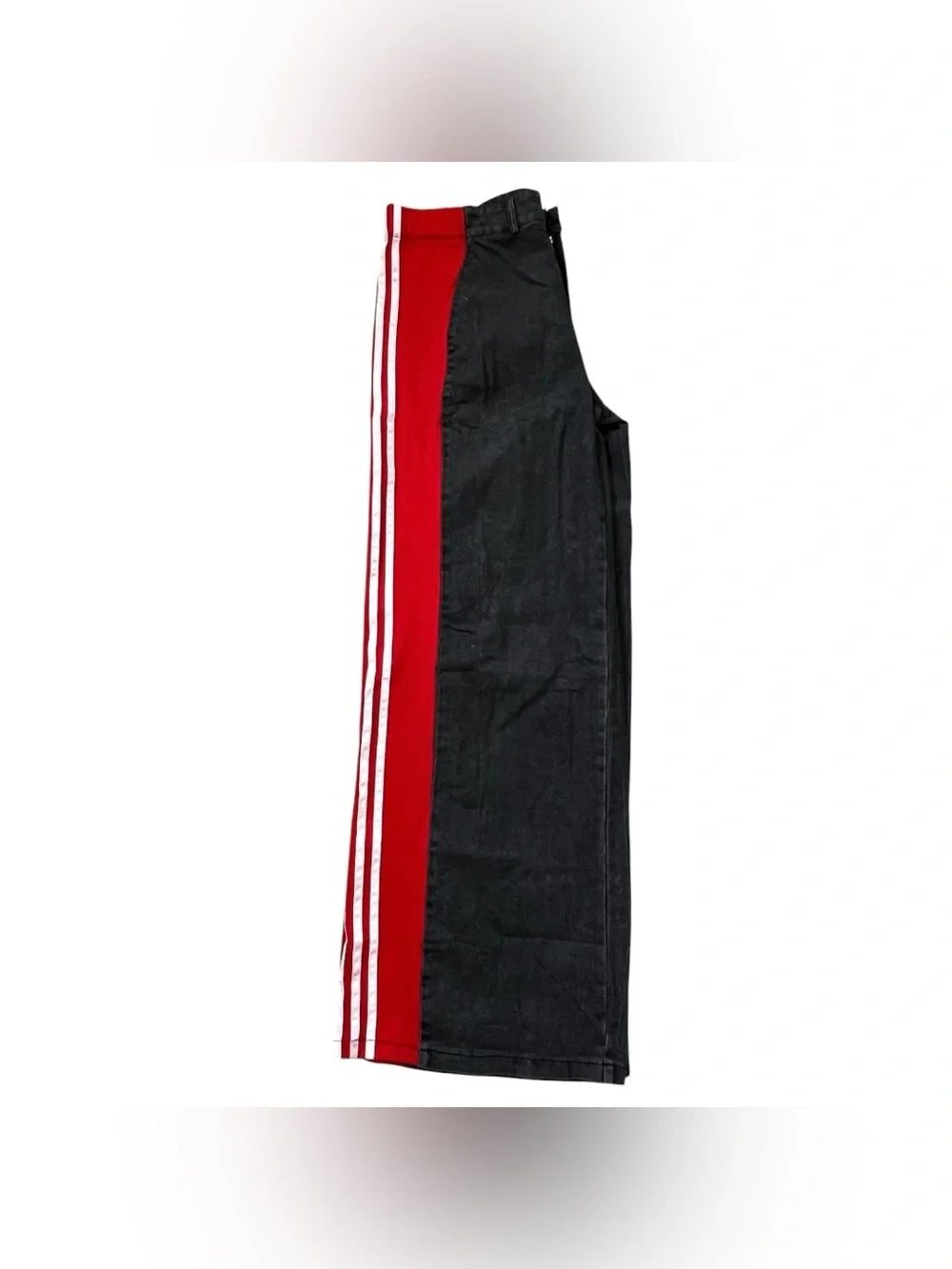 Men Black Sweatpants with Red Side Stripes - Picture 3 of 10